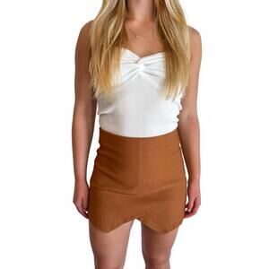 NEW ADELINE playful edge skort in sienna
